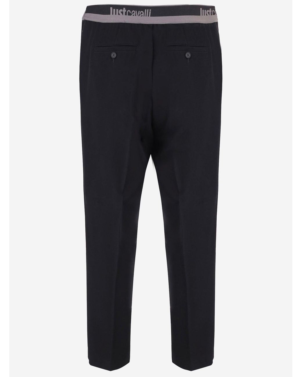 Just Cavalli Blue Stretch Viscose Blend Pants