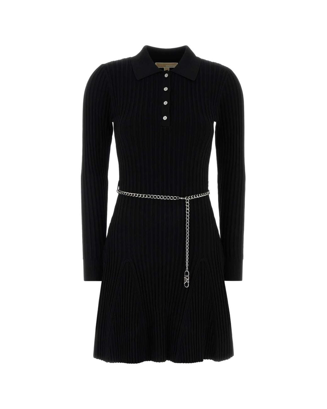 MICHAEL Michael Kors Black Visc Polo Flare Mini Drs