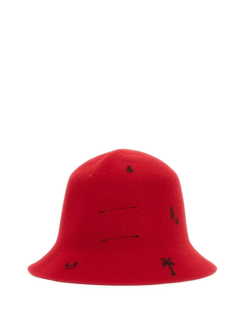 SUPERDUPER FEAT LORENZOJOVA Red Freya Hat for men