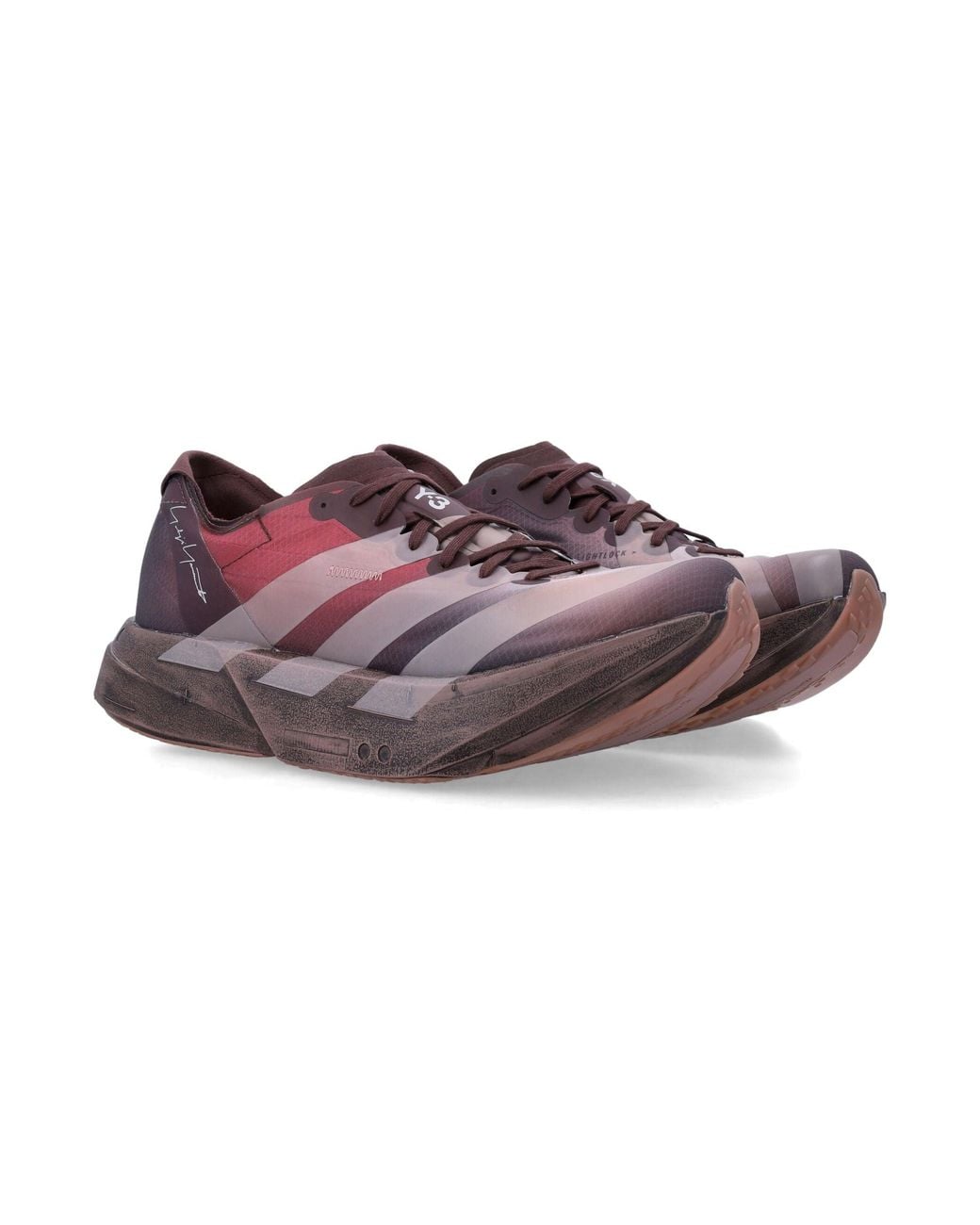 Y-3 Purple Color Block Sneakers