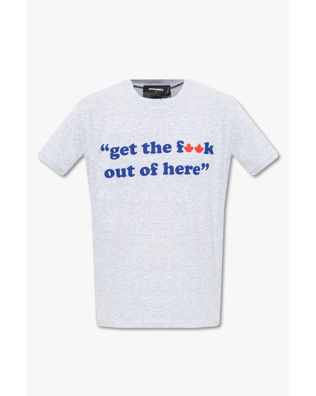 DSquared² T-shirt Grijs in het White voor heren