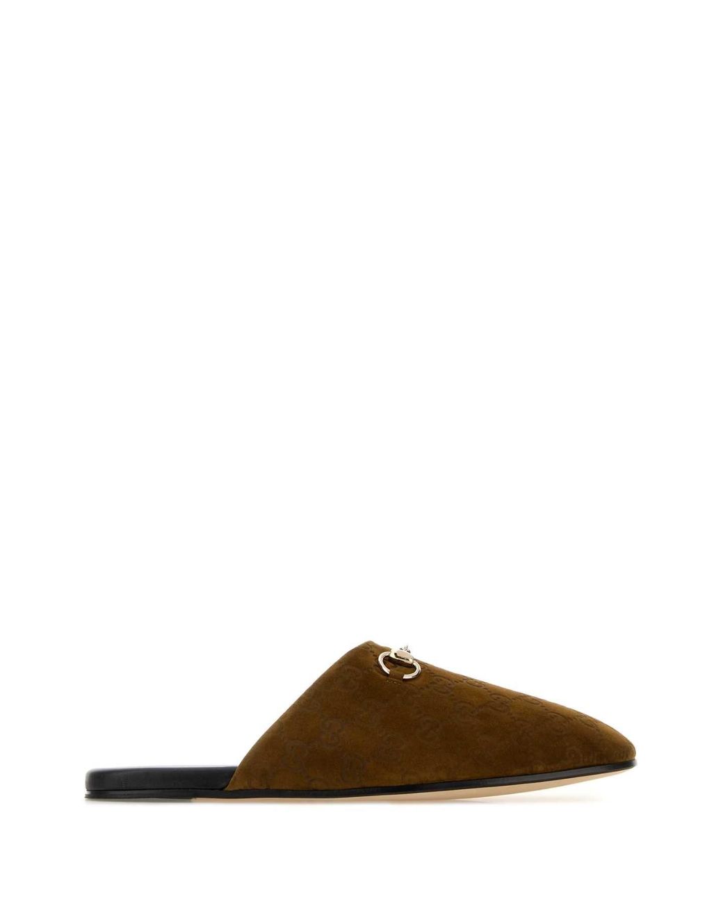 Gucci Brown Suede Slippers