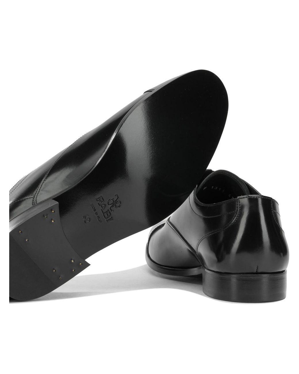 Fabi Black Leather Brogues