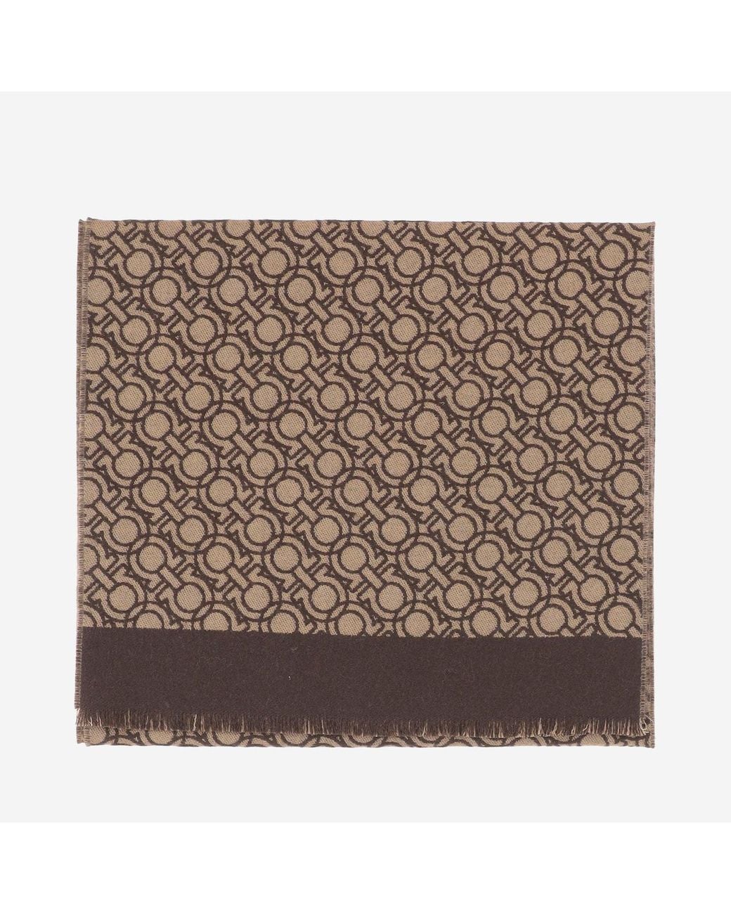 Ferragamo Metallic Wool Scarf With Hooks