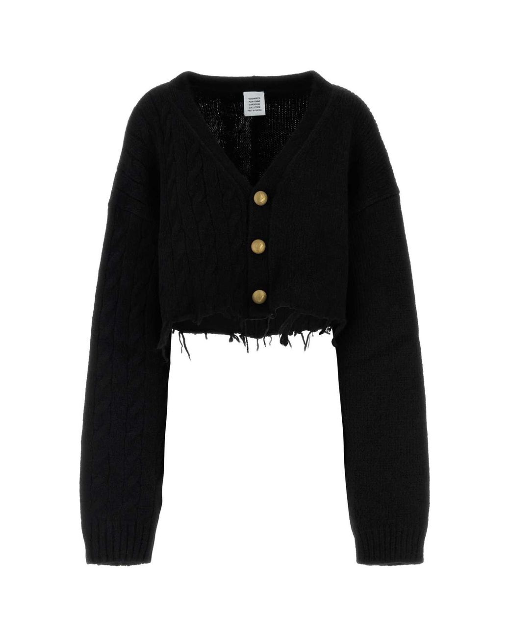 Vetements Black Alpaca Blend Cardigan