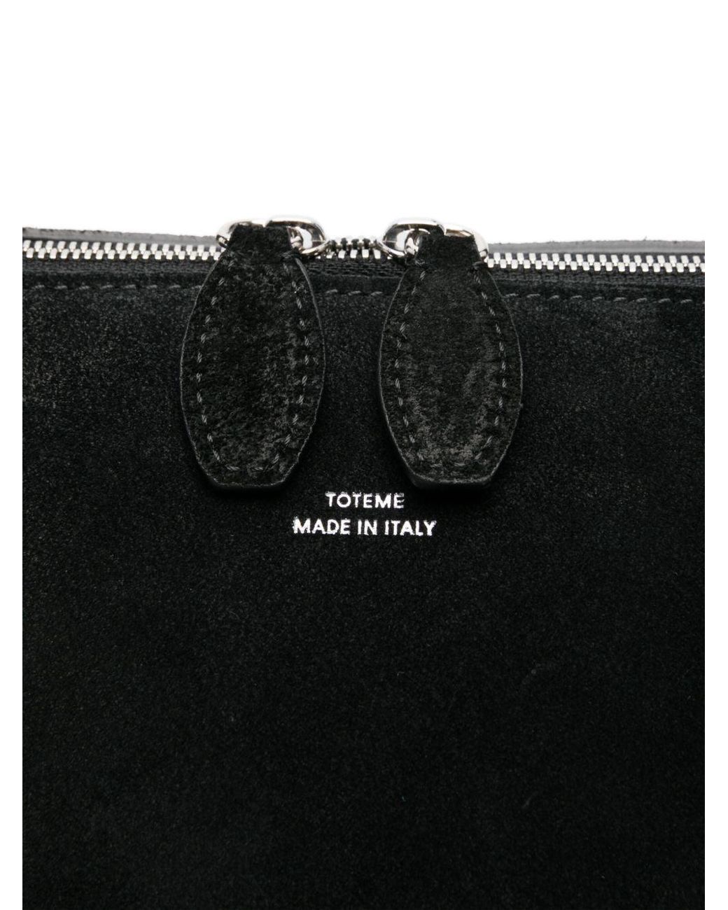 Totême Black Suede Day Tote Bag
