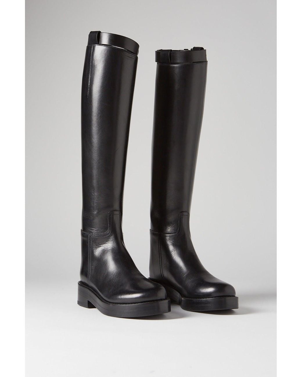 Ann Demeulemeester Black Stan Riding Boots Maine Lux
