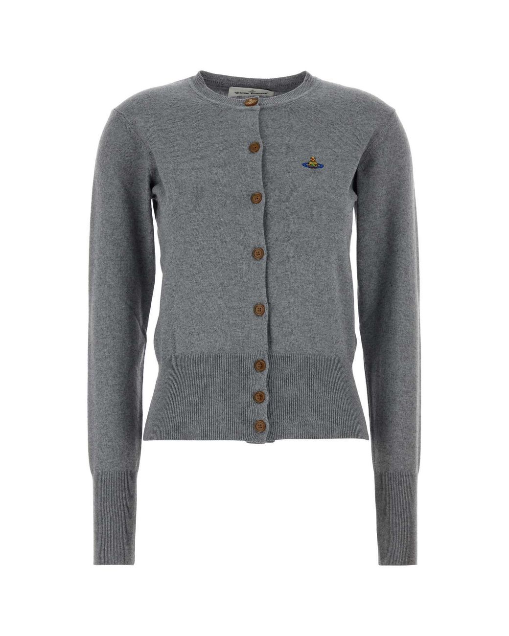 Vivienne Westwood Gray Crew Neck Cardigan