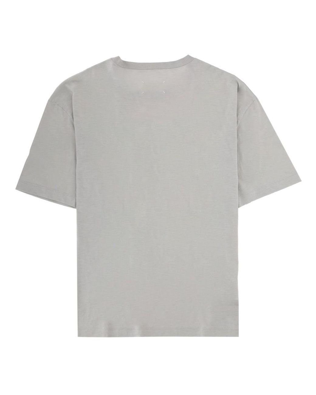 Maison Margiela Gray T Shirt Con Stampa