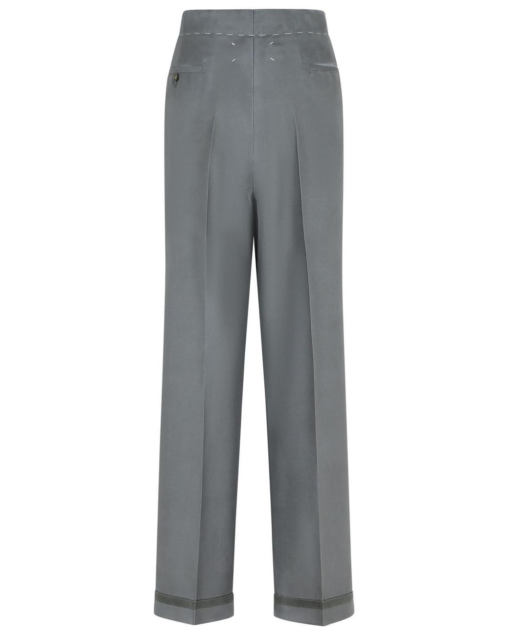 Maison Margiela Mohair Blend Trousers in Grey | Lyst Australia