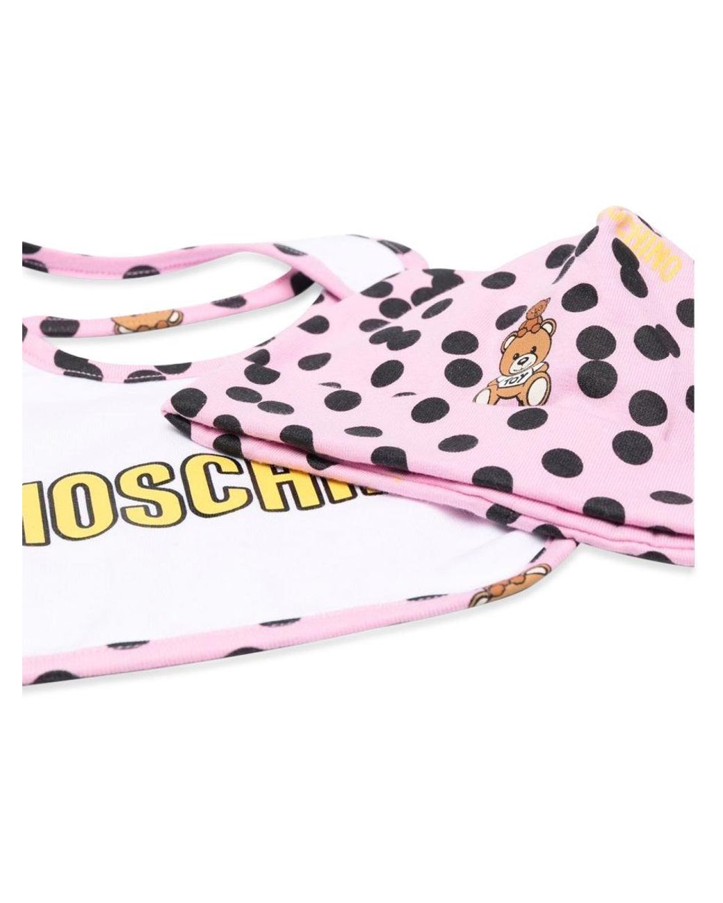 Moschino Pink Mini Fashion Cap Set For Baby Girls