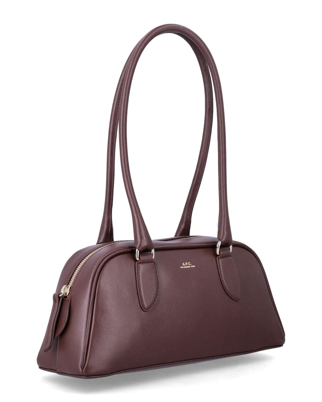 A.P.C. Purple A. P.C. Leather Top Handle Shoulder Bag