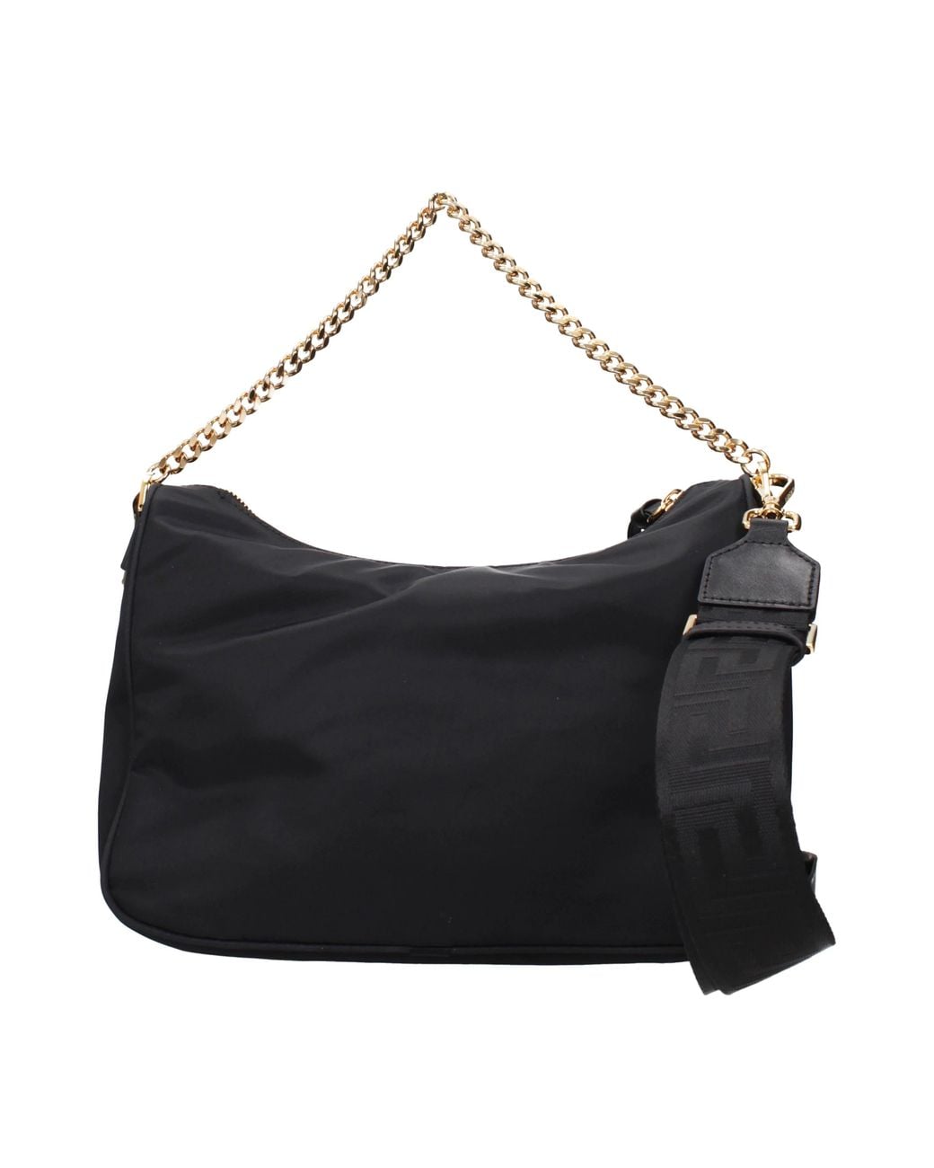 Versace Black Hobo Handbag Fabric