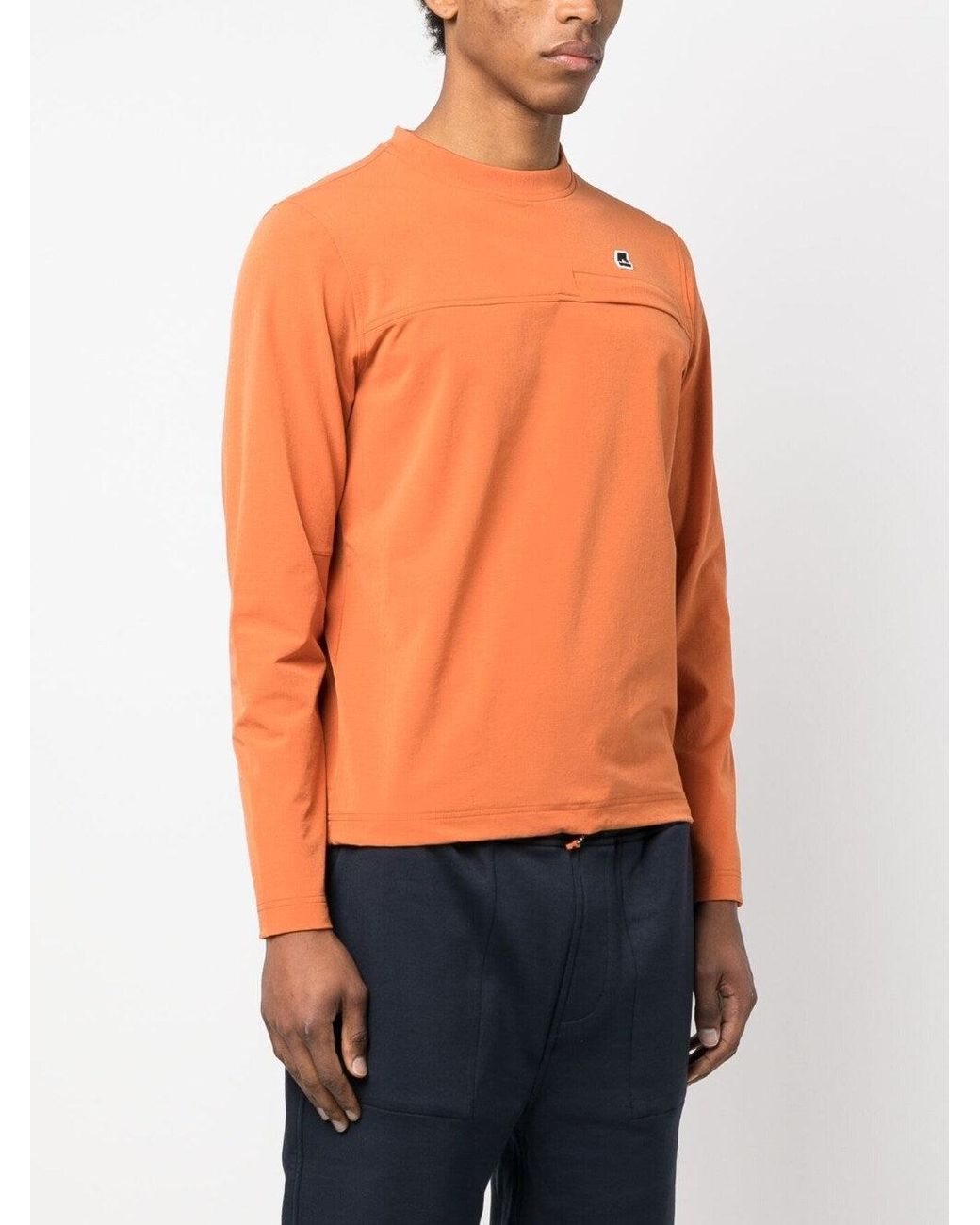 K-Way Orange Logo Crewneck Sweatshirt for men