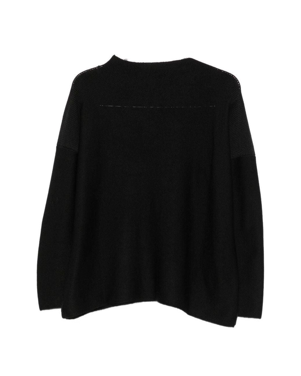Daniela Gregis Black Wool Turtle-Neck Sweater