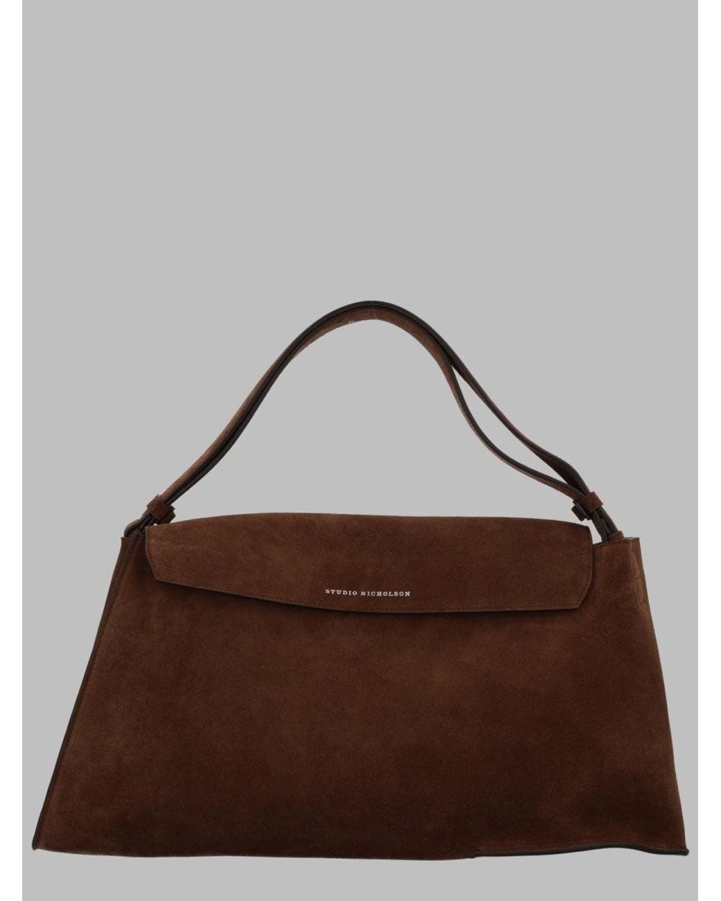 Studio Nicholson Brown 100% Leather Shoulder Bag