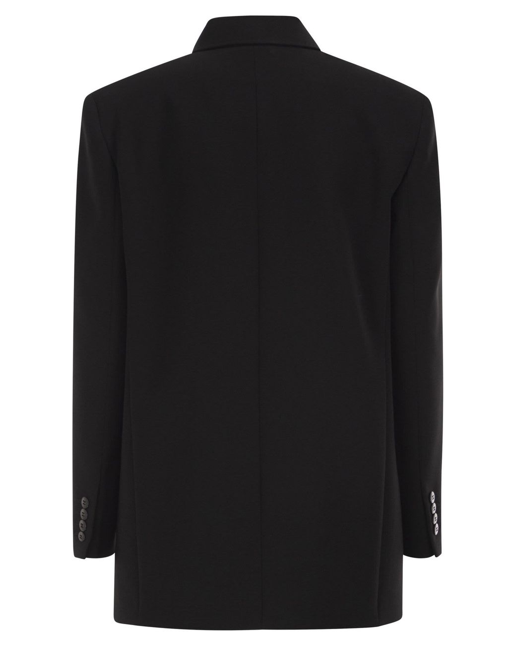 Max Mara Black Maxmara Studio Mstbaobab – Double-Breasted Triacetate And Polyester Blazer