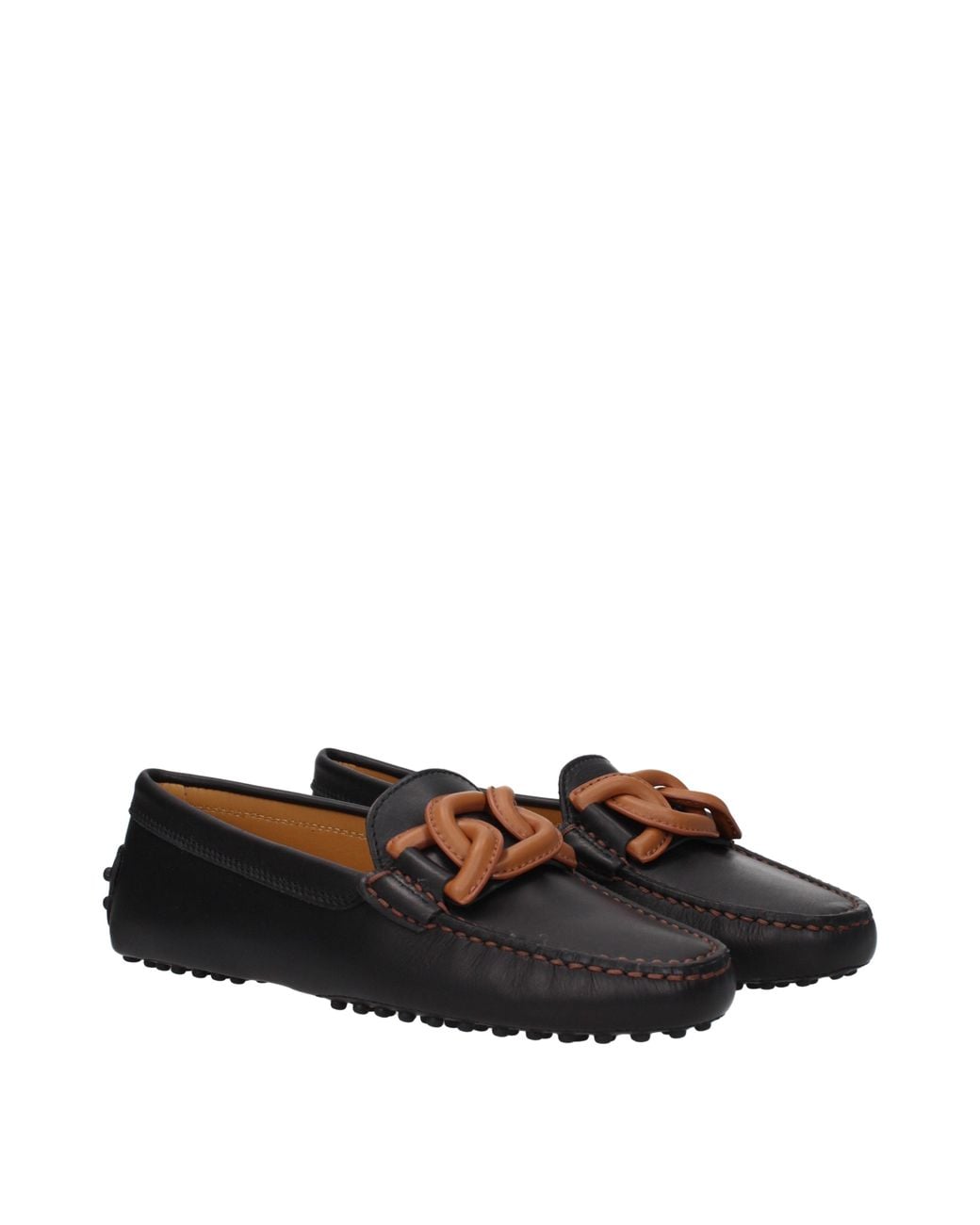 Tod's Black Moccasins/ Leather