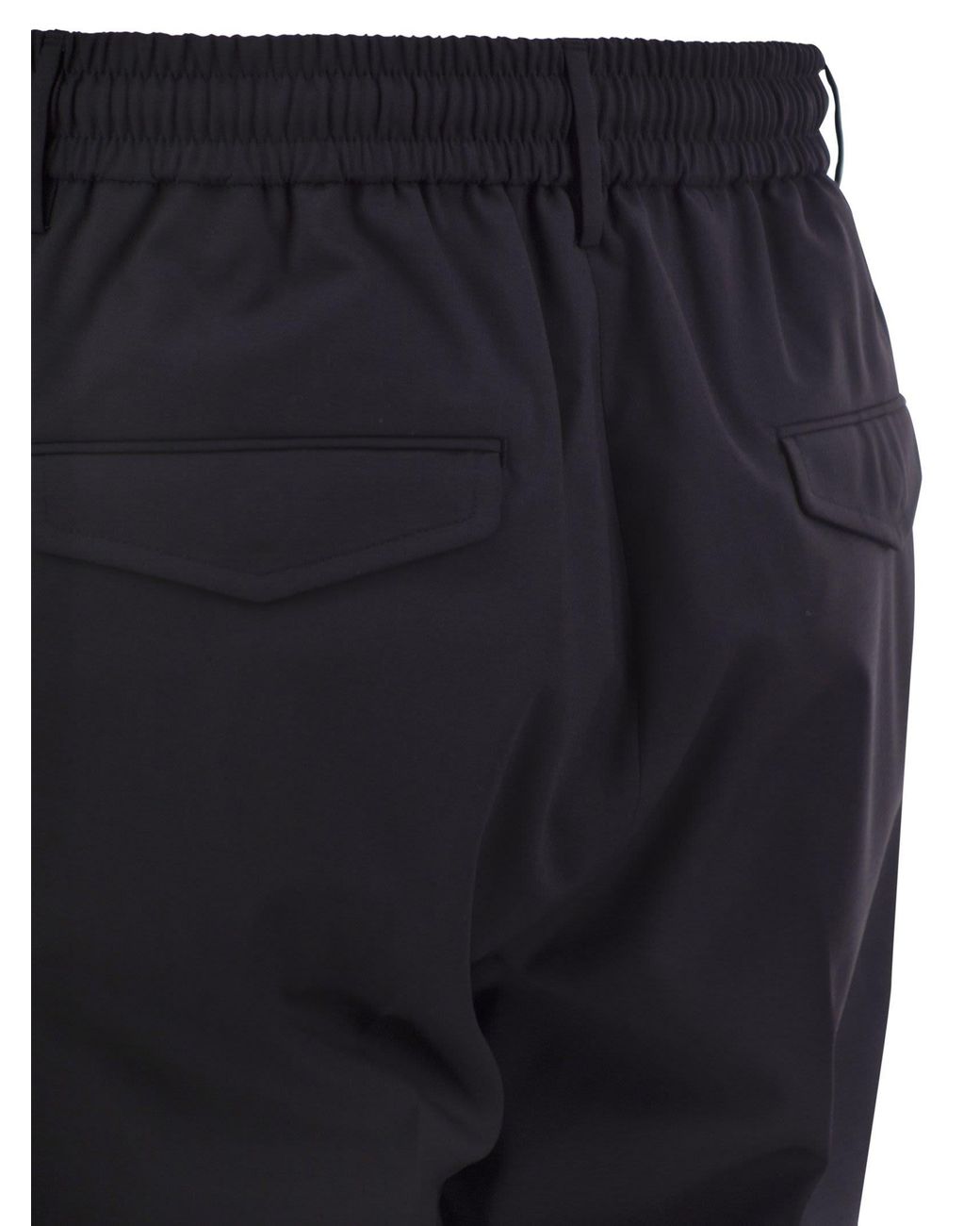 Peserico Blue Tailored Stretch Wool-Blend Jogger Trousers for men