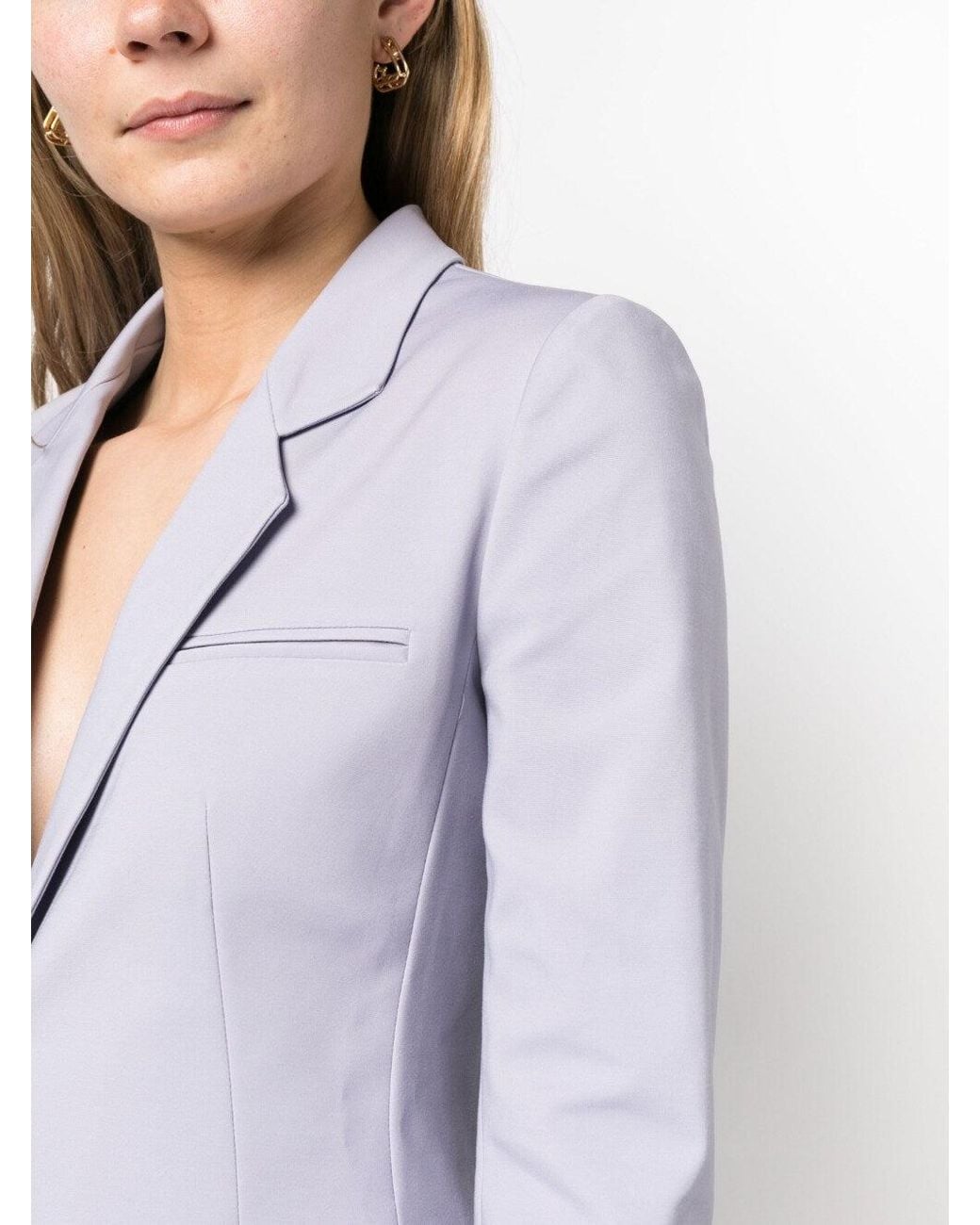 Emporio Armani Blue Cotton Single Breasted Jacket