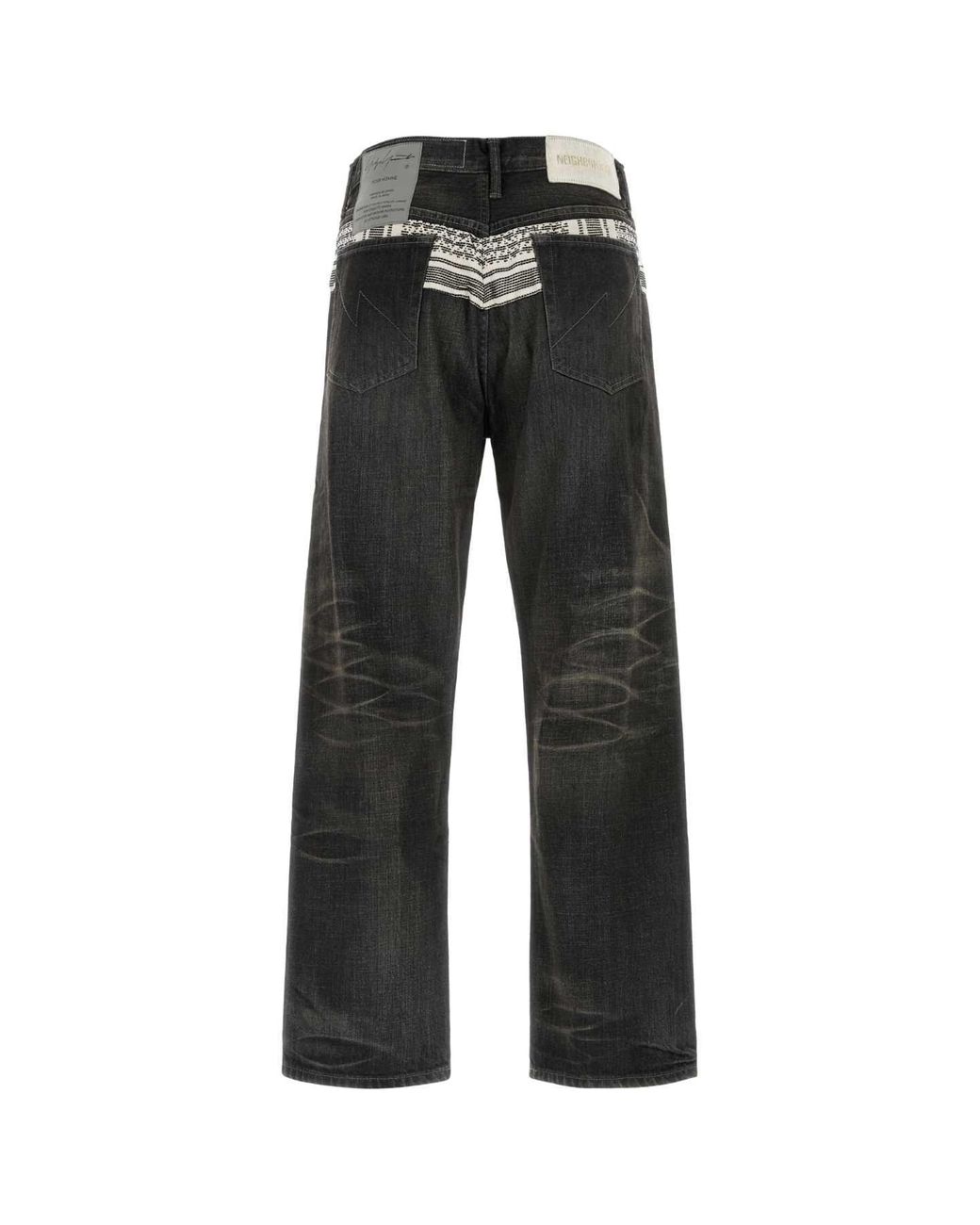 Yohji Yamamoto Black Savege Denim Basic Pants for men