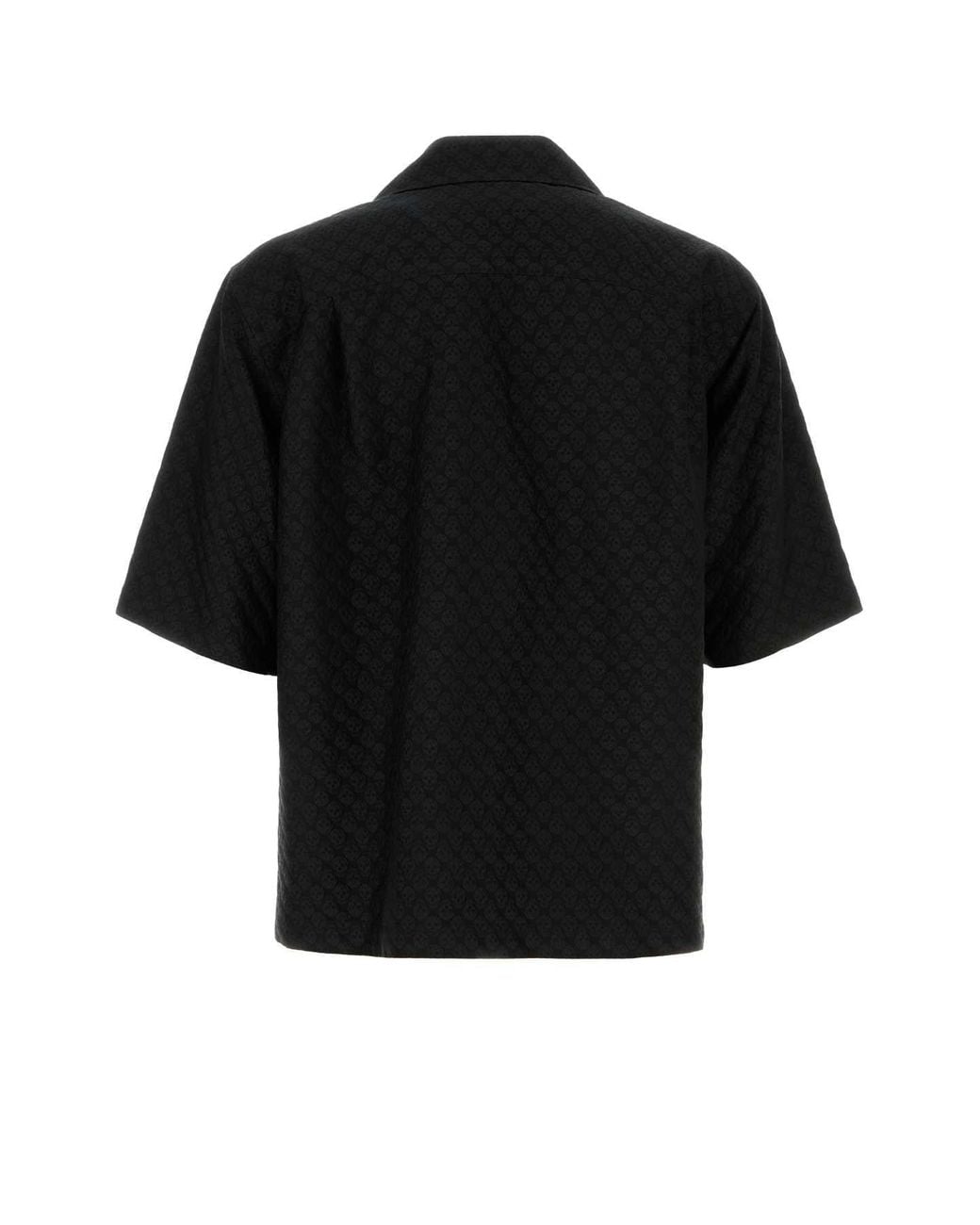 McQueen Black Skull Jacquard Shirt For for men