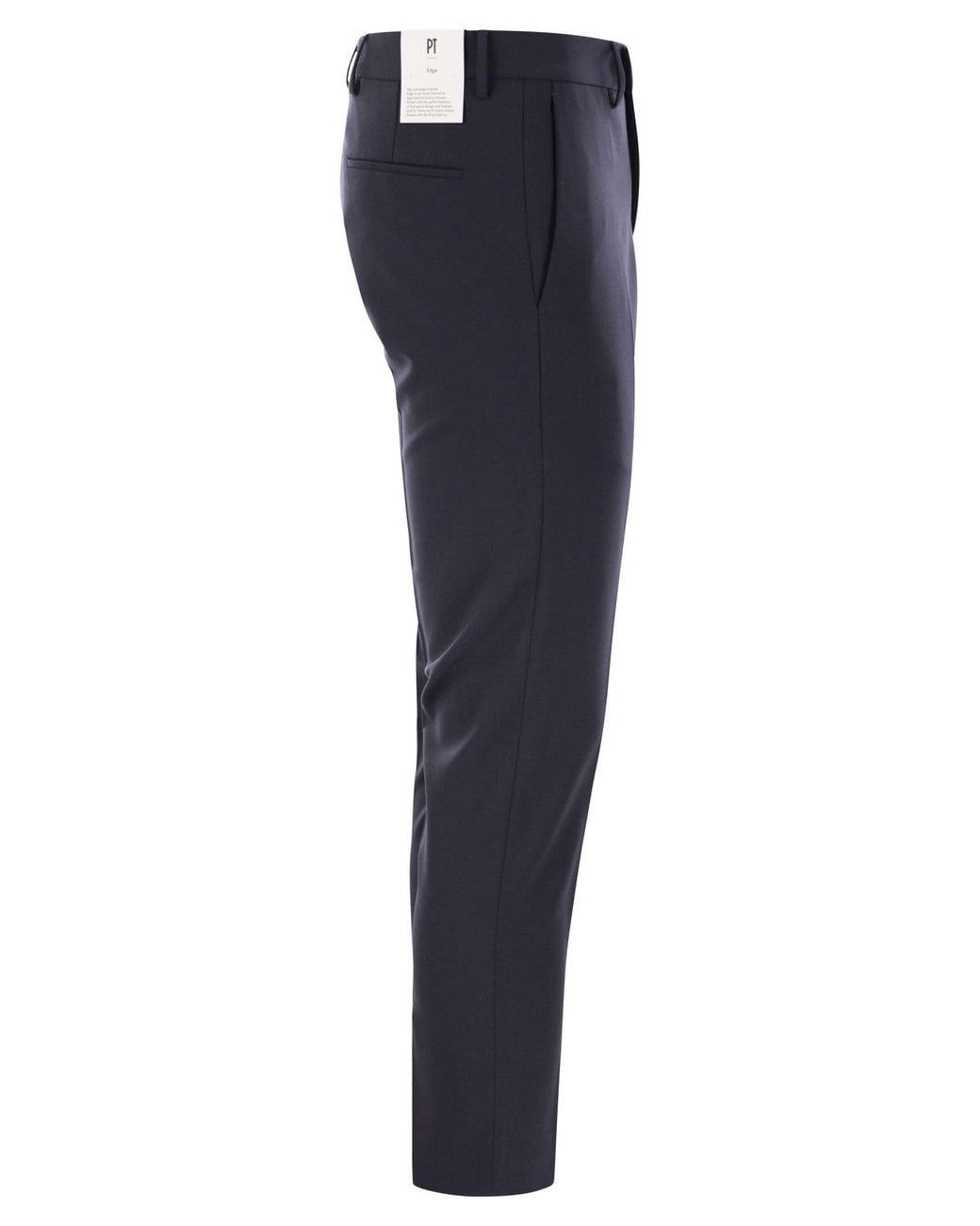 PT Torino Blue Dieci Virgin Wool Trousers for men