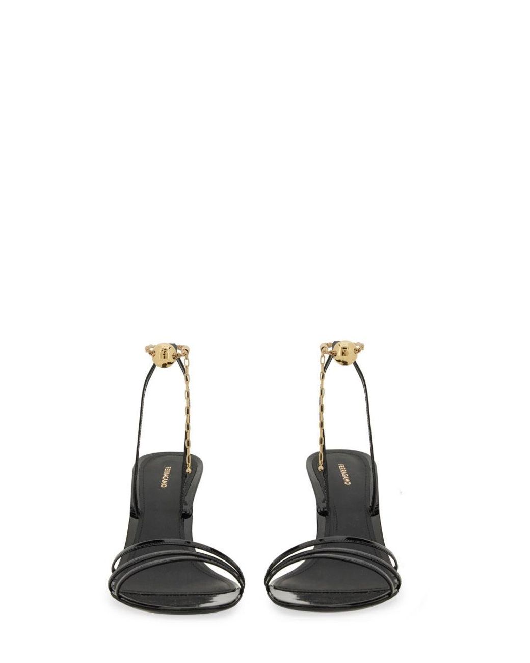 Ferragamo White Patent Calf Sandals