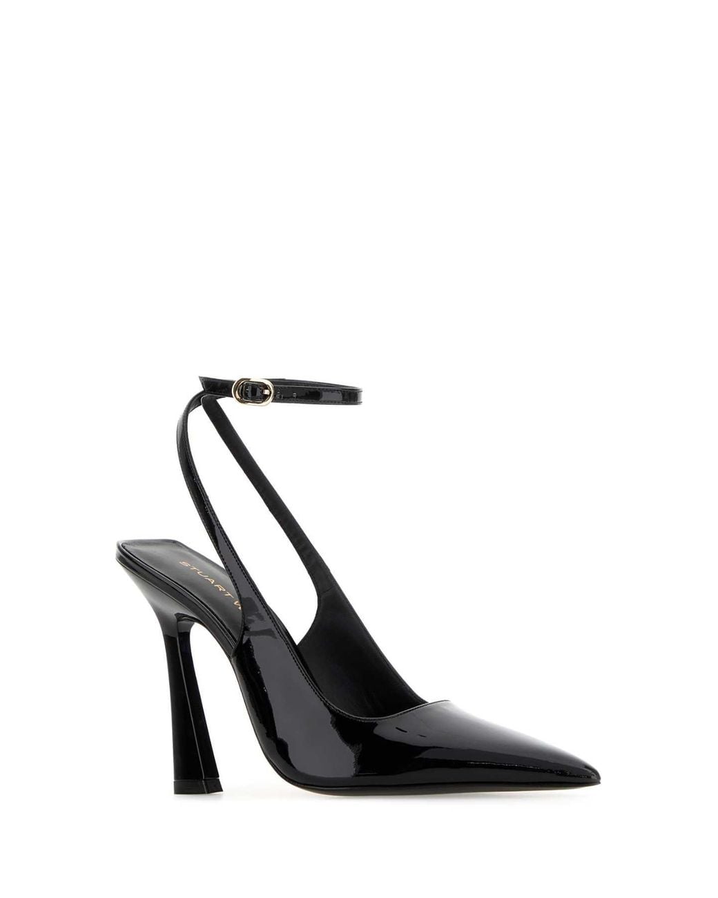Stuart Weitzman Black Solid Pointed Toe Pumps