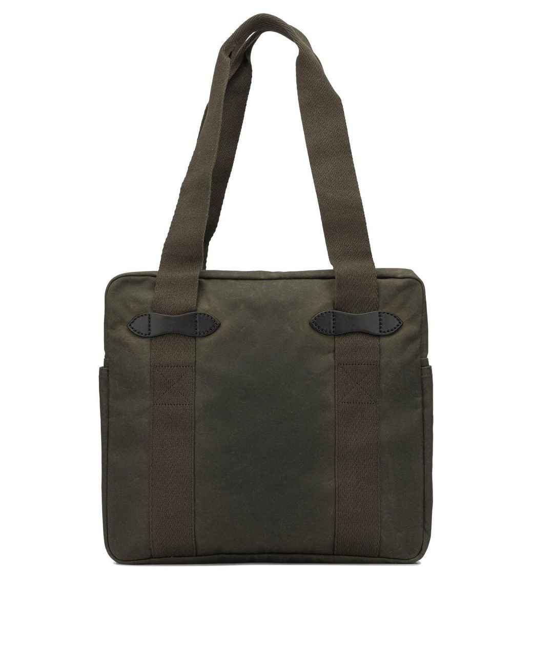 Filson Black Tin Cloth Medium Shoulder Bag for men