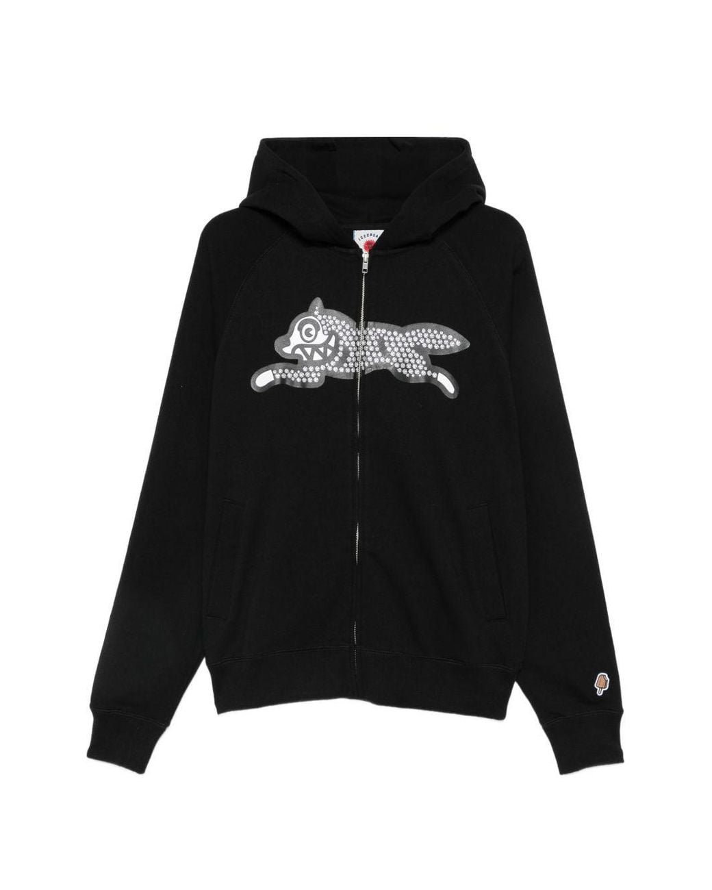 ICECREAM Black Logo Cotton Hoodie