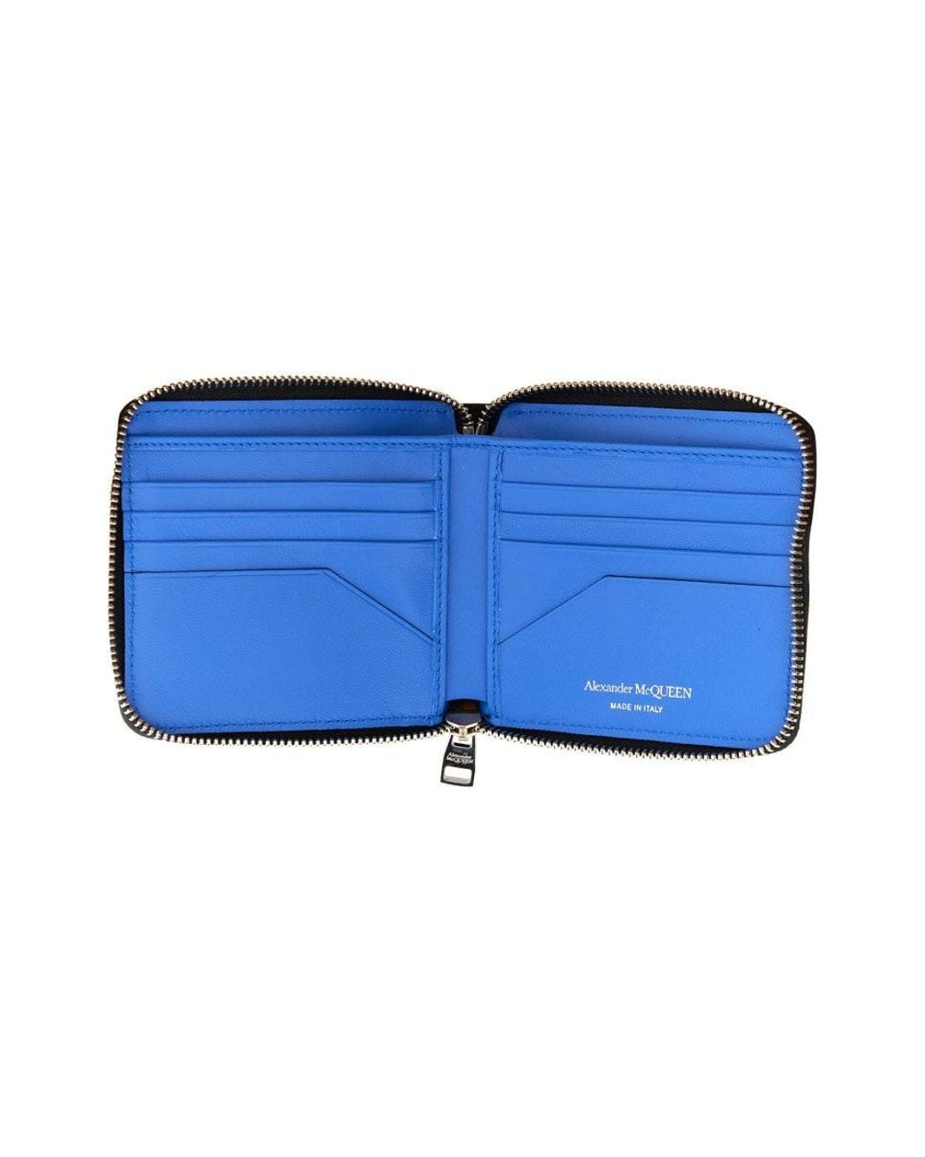McQueen Blue Alexander Mc Queen Harness Wallet for men