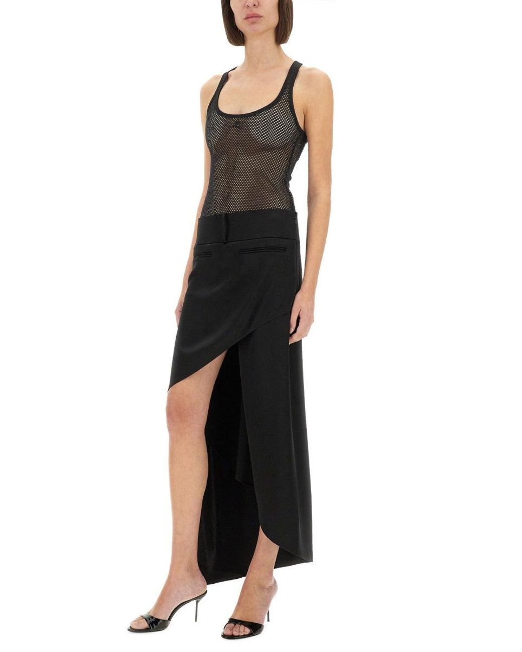 Courreges Black Courregès Infinity Heritage Satin Skirt