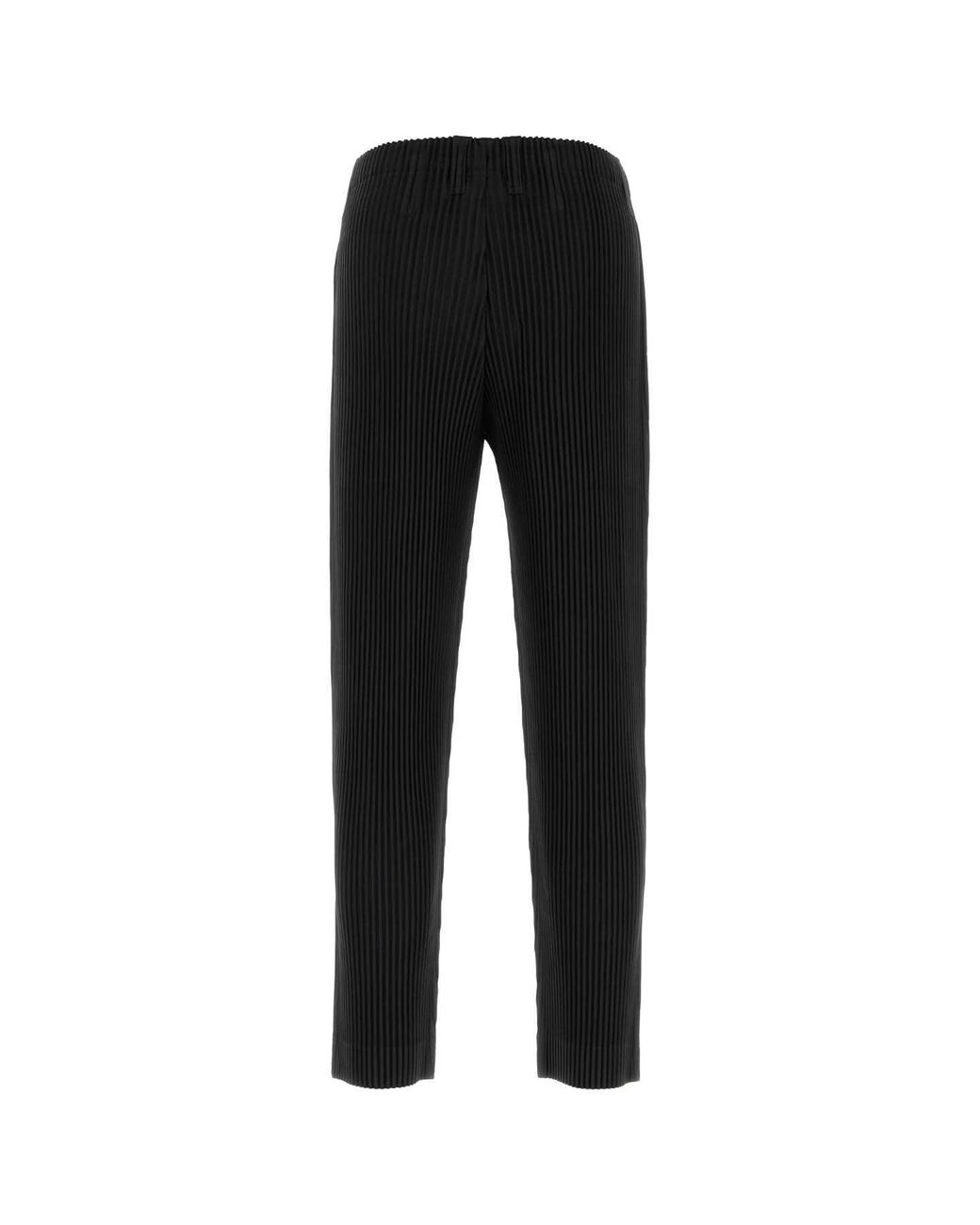 Homme Plissé Issey Miyake Black Homme Plissé Issey Miyake Polyester Pleated Pants For for men