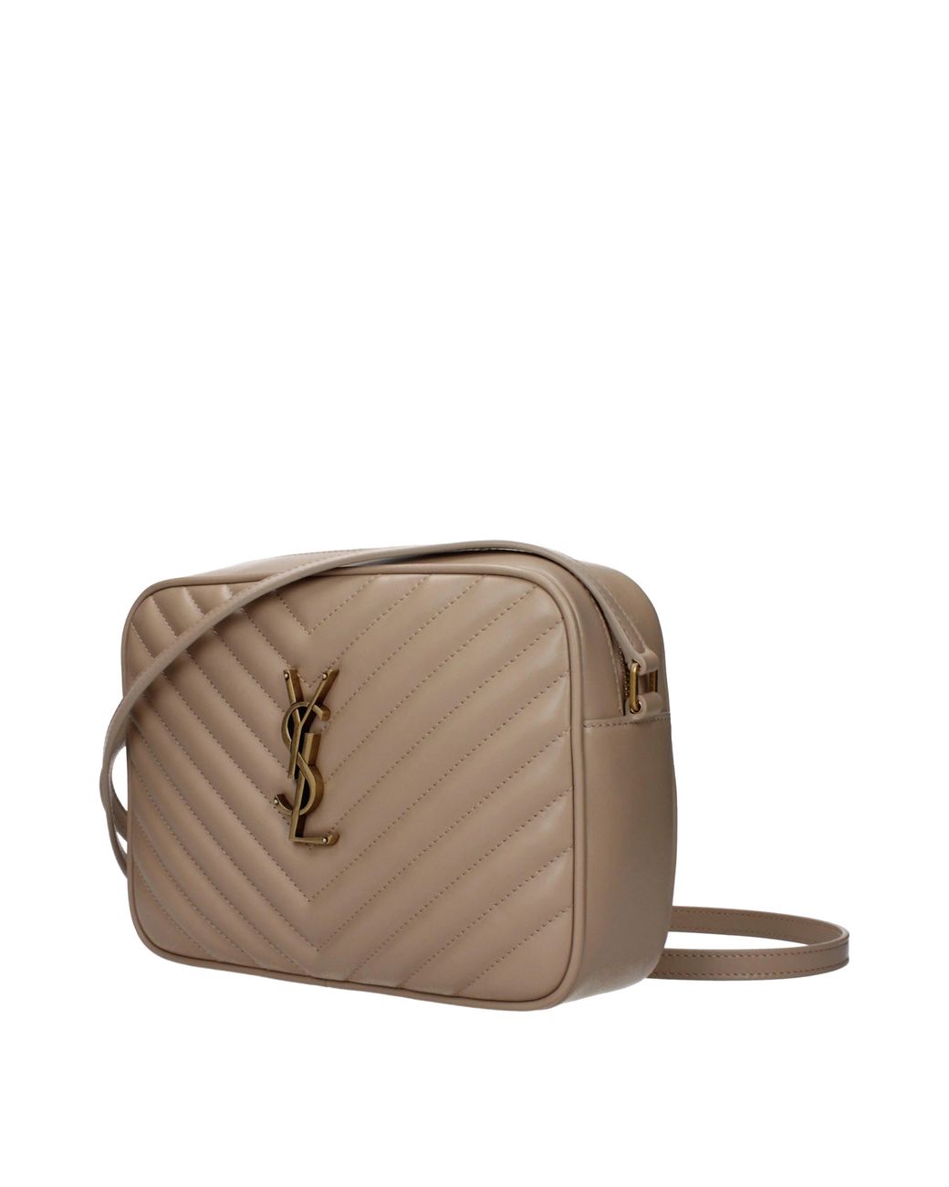 Saint Laurent Brown Lou Shoulder Bag Leather/Dark