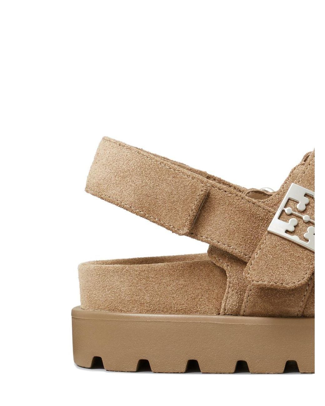 Tory Burch Gray Mellow Leather Sandals