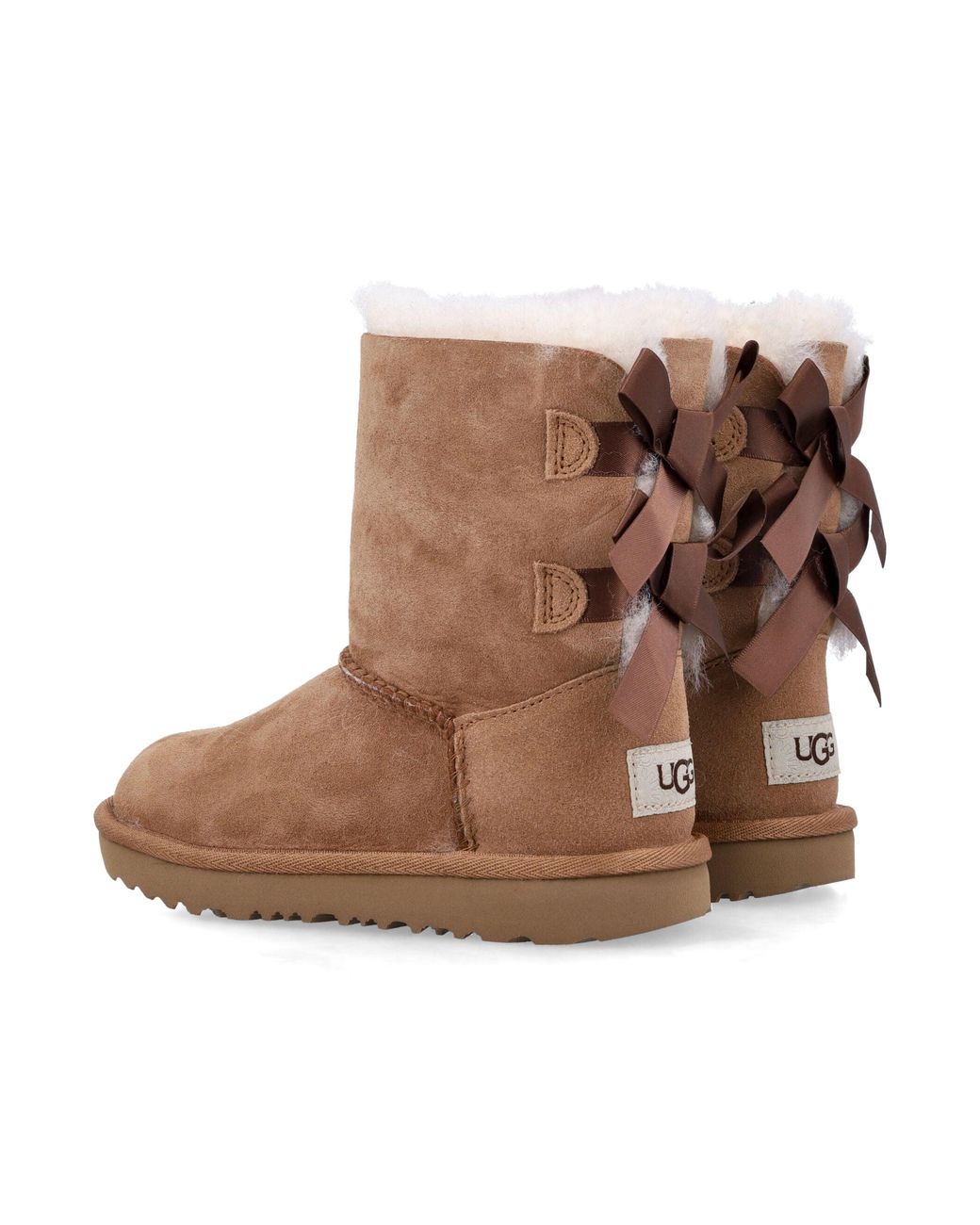Ugg Brown Mini Bow Ii Boot For Toddlers