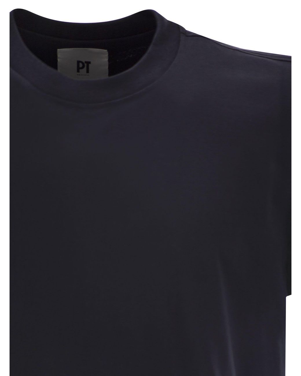 PT Torino Blue Silk And Cotton Jersey Knit for men
