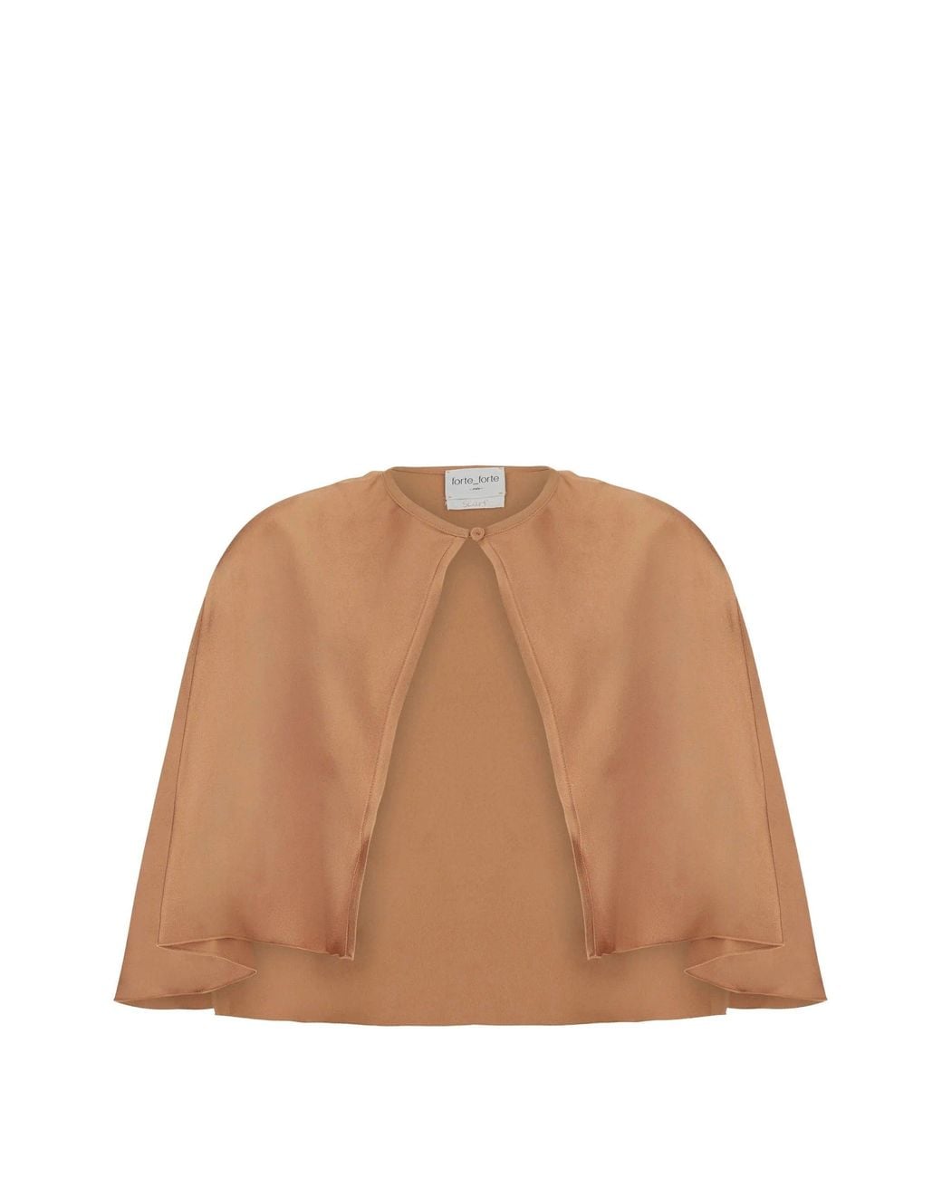 Forte_forte Brown Mantellina Evers Satin