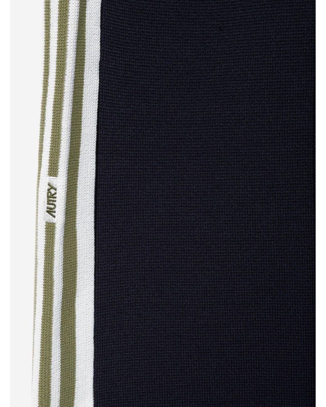 Autry Blue Viscose Knit Jogging Pants