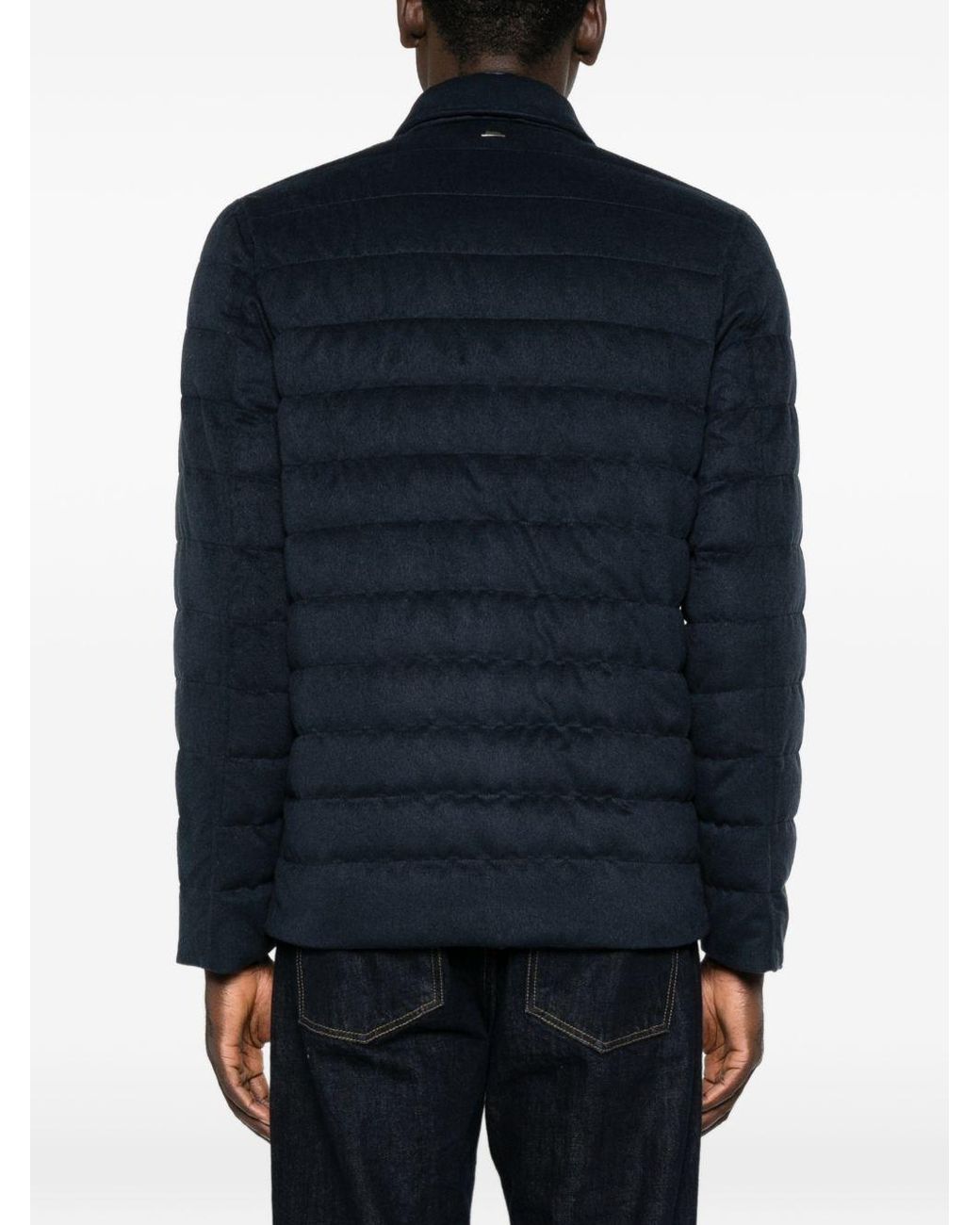 Herno Blue Zipped Nylon Jacket