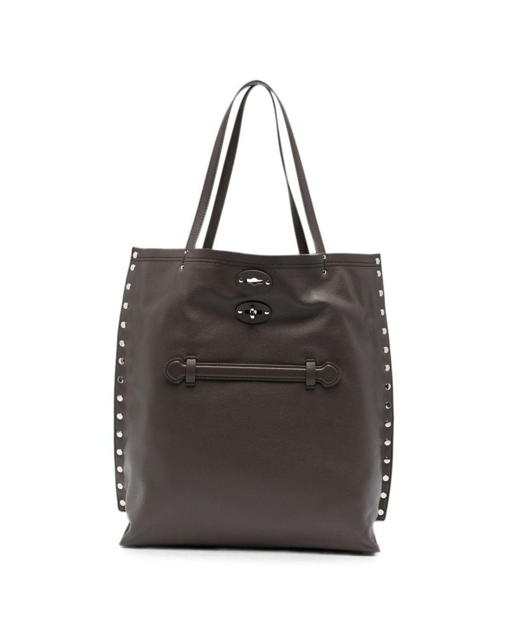 Zanellato Black A'Spasso Saeta Medium Leather Handbag