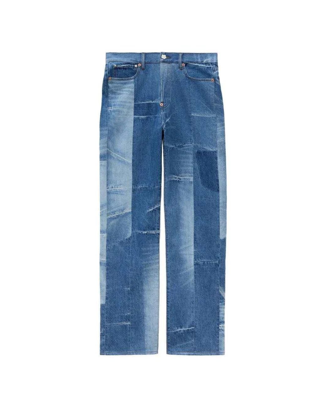 KENZO Jeans Met Patchwork in het Blue voor heren