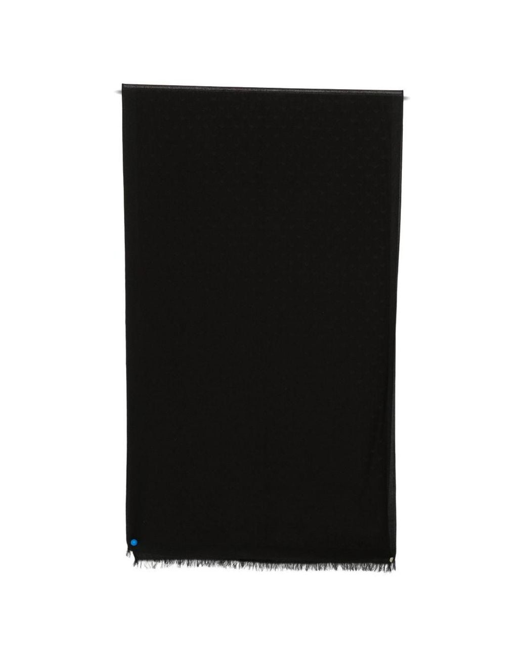 Emporio Armani Black Cotton Blend Scarf for men