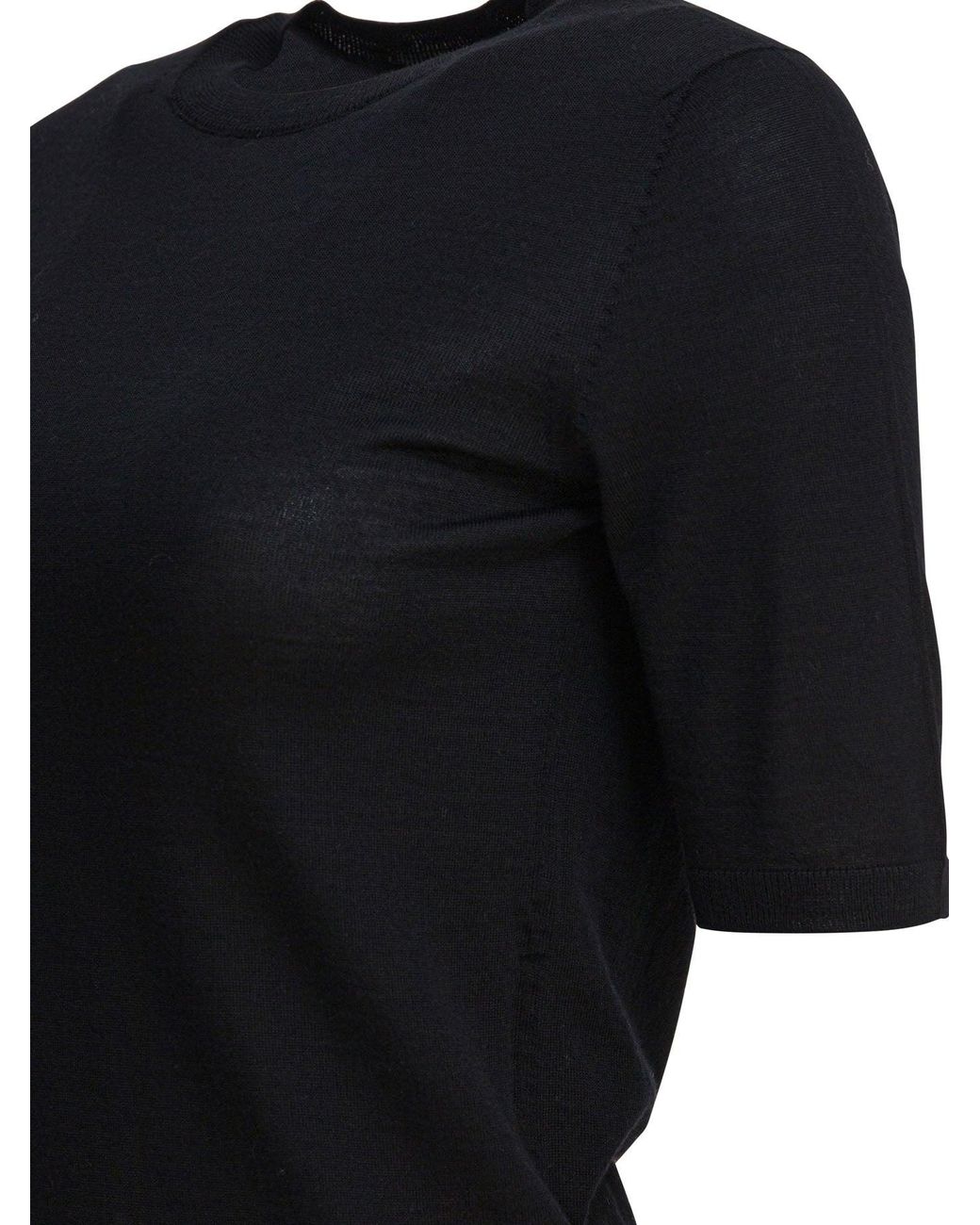 Max Mara Black Basic Wool Sweater
