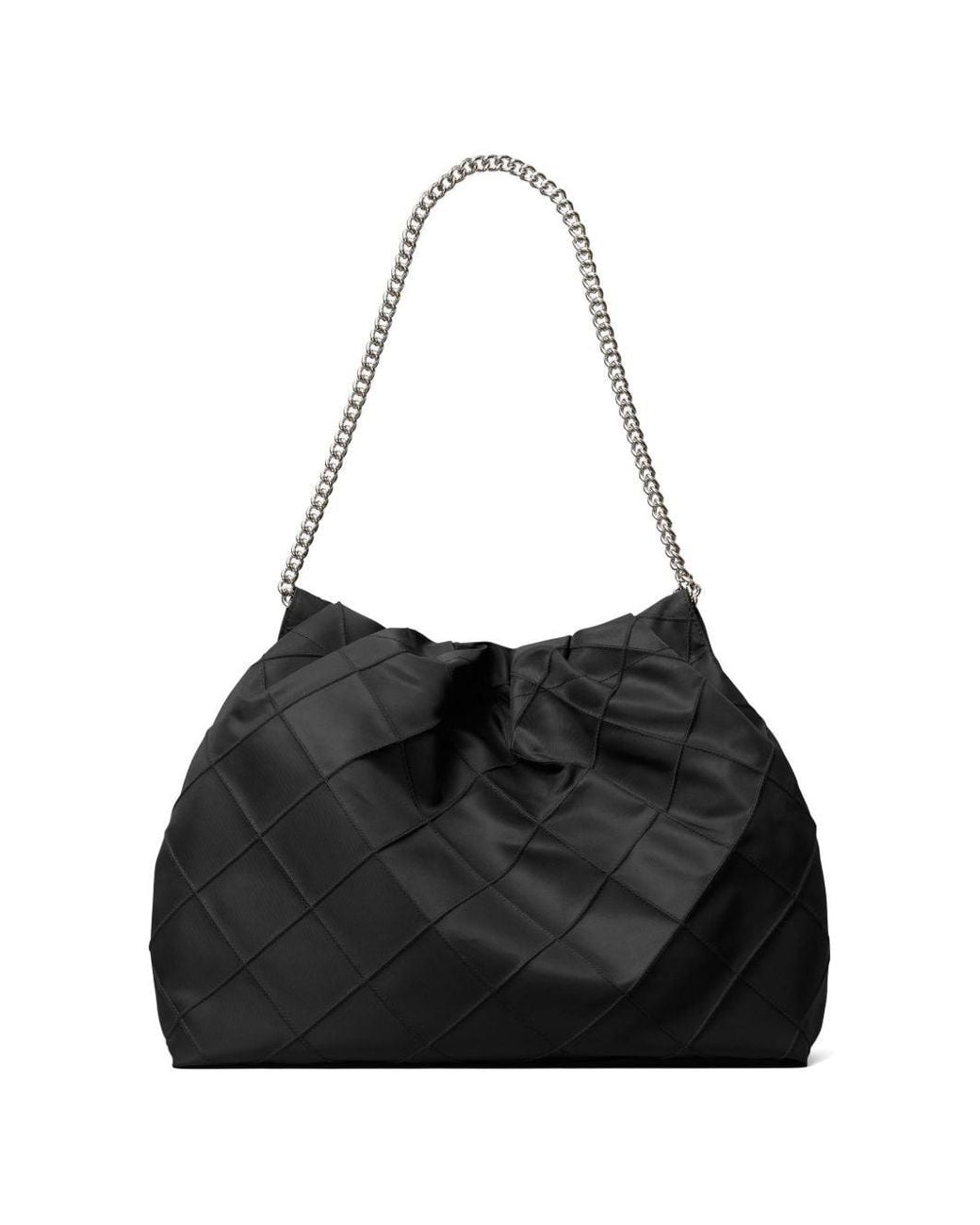 Tory Burch Black Fleming Nylon Hobo Bag