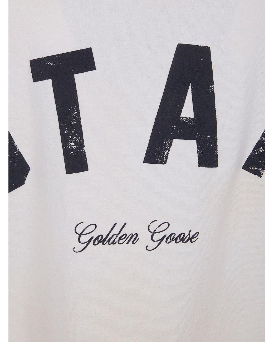 Golden Goose Deluxe Brand White Logo Cotton T Shirt