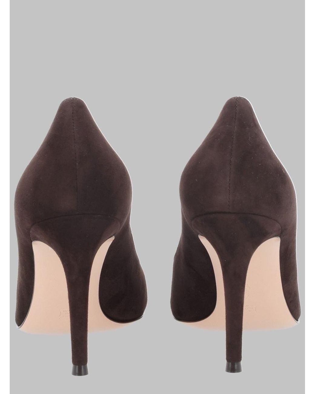 Gianvito Rossi Natural Décolleté 85 Leather Shoe
