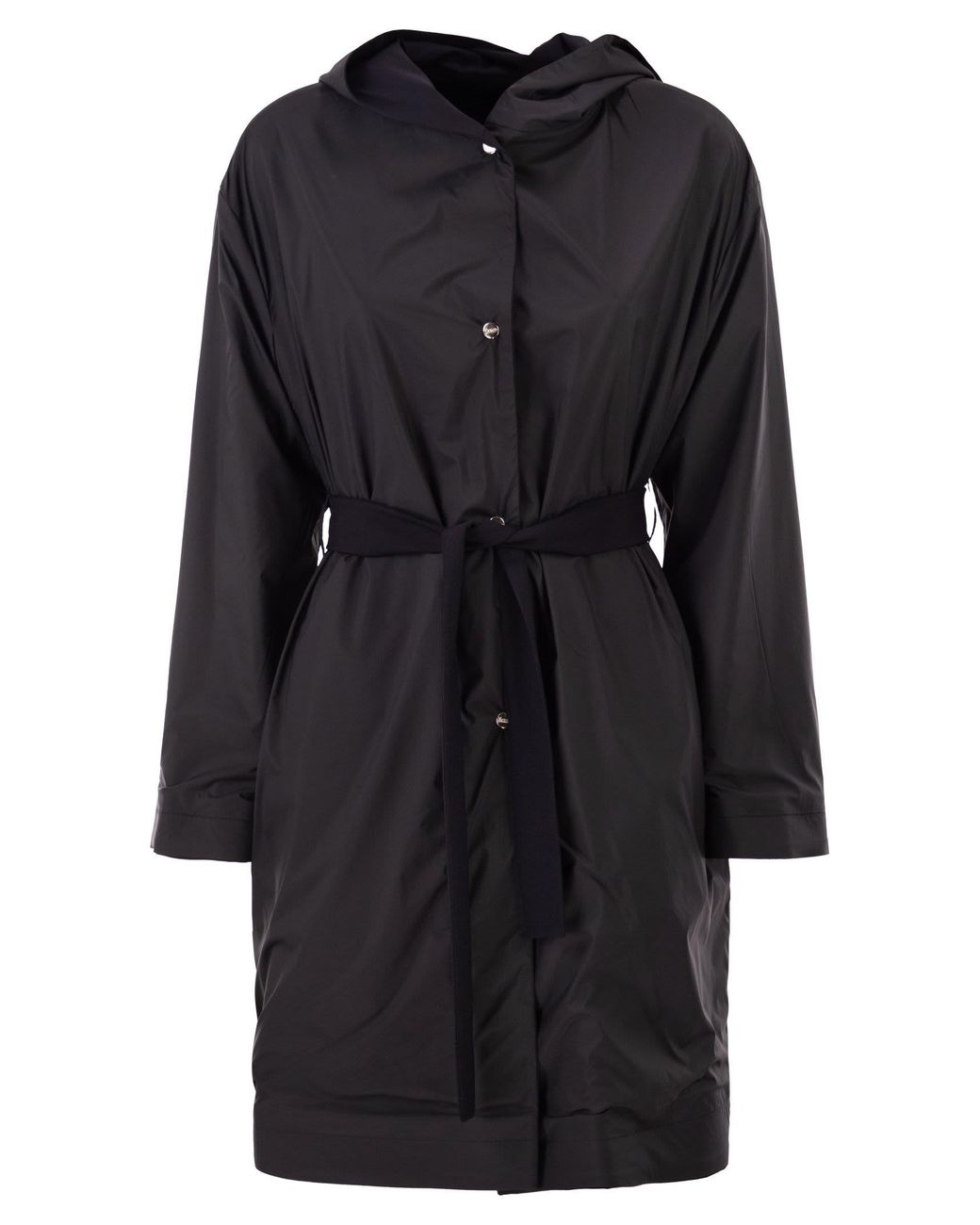 Herno Blue Reversible Coat With Hood