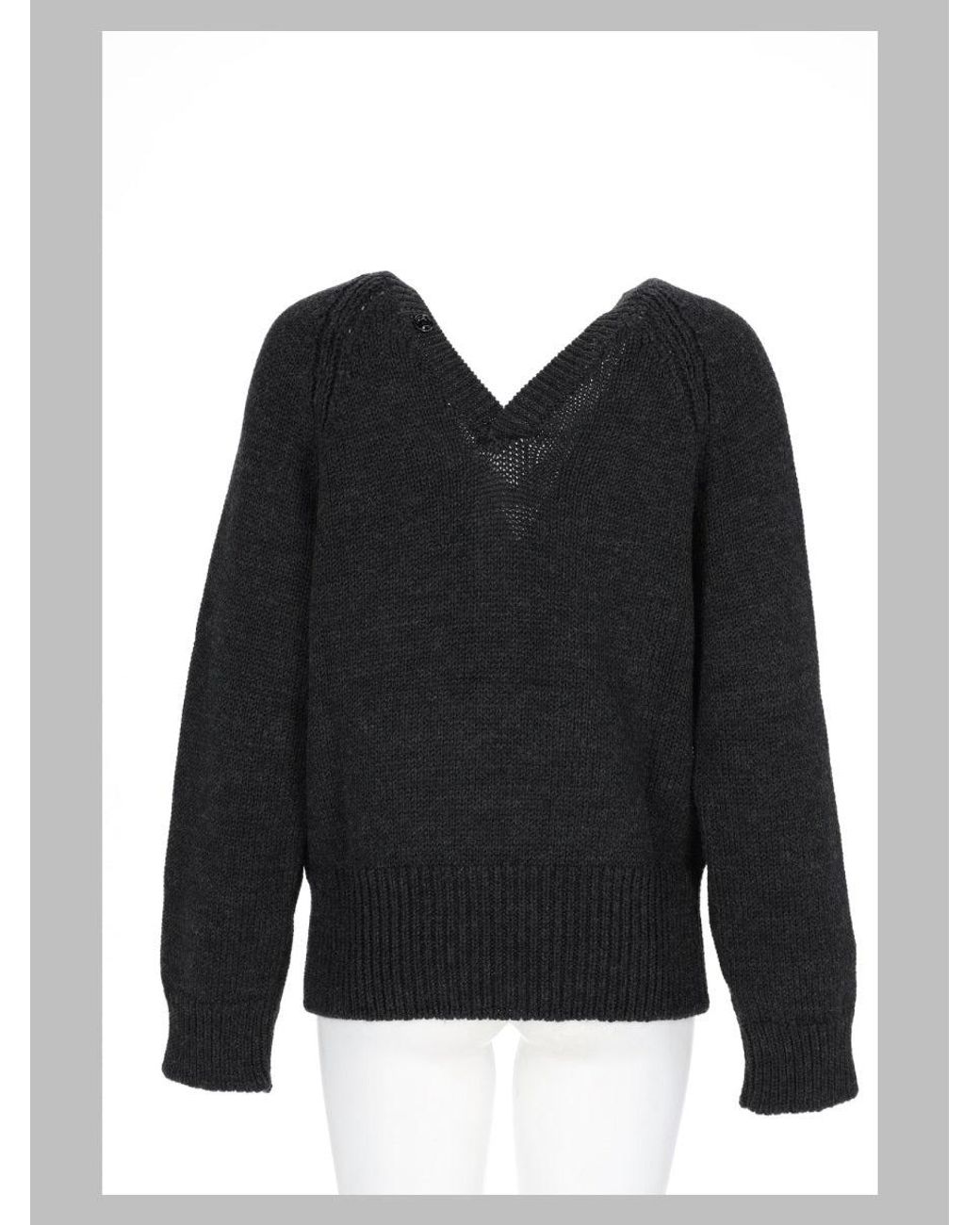 Our Legacy Black Merino Wool Dry Knit Sweater